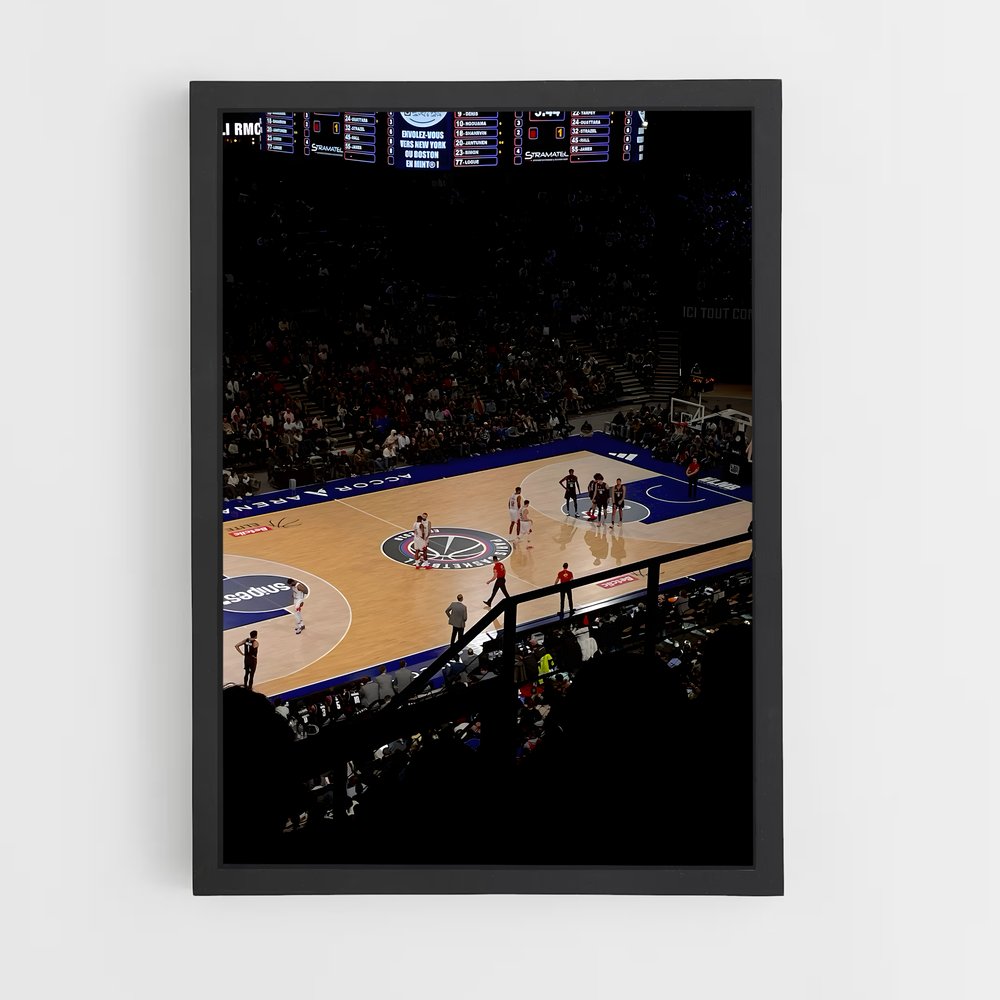 Poster Dunk à Paris – affiche Basketball (vue 2)